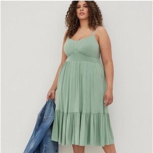 Torrid Sage Green Midi Dress